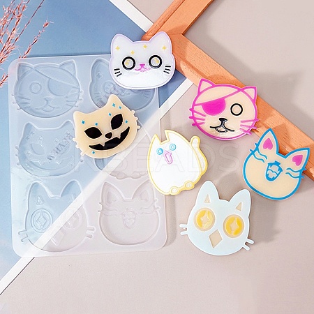 Animal Hair Clips Cabochon Silicone Molds DIY-Q033-03B-1