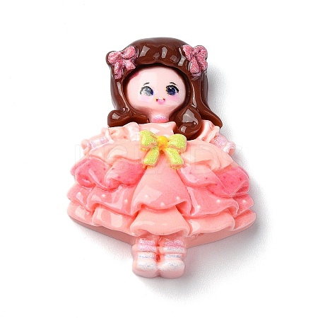 Cartoon Girls Opaque Resin Decoden Cabochons RESI-S392-06B-01-1