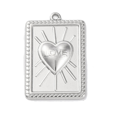 Anti-Tarnish 304 Stainless Steel Pendants STAS-K293-09P-1