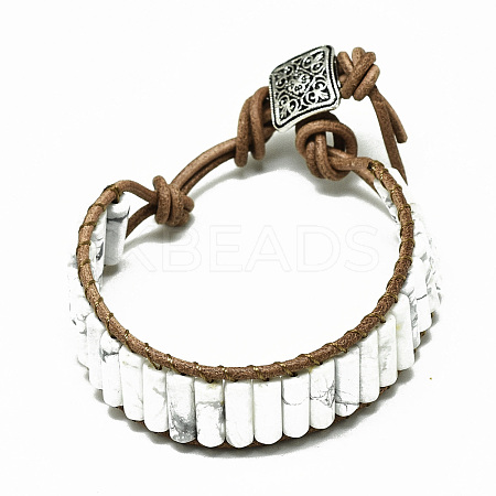 Cowhide Leather Cord Bracelets BJEW-R309-01B-02-1