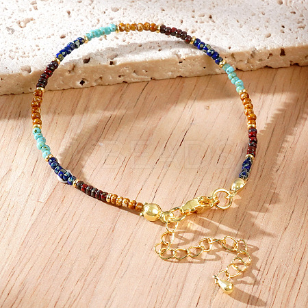 Natural Imperial Jasper & Synthetic Turquoise Beaded Bracelets for Women CX4313-1