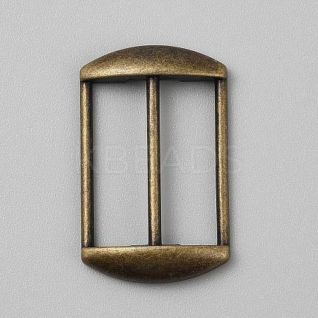 Alloy Tri-Glide Adjuster Buckles FIND-WH0139-378AB-1