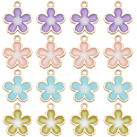40Pcs Alloy Enamel Pendants ENAM-SC0005-51-1