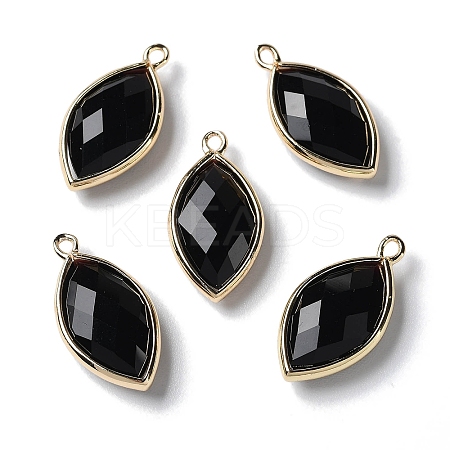 Natural Obsidian Pendants G-B009-01G-W-1