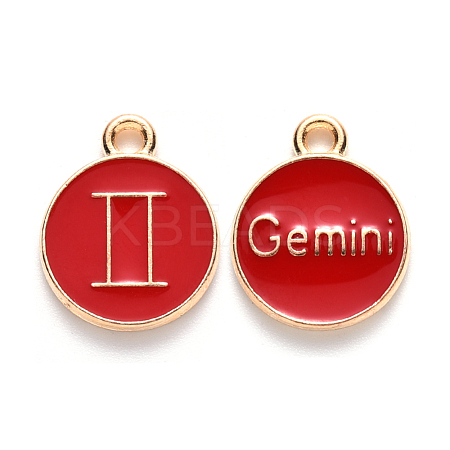 Alloy Enamel Pendants X-ENAM-S124-01B-07I-1