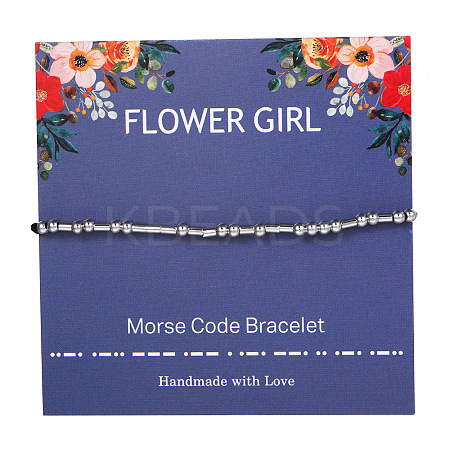 Flower Girl Morse Code Bracelets FS-WG6A0C8-03-1