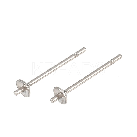 Tarnish Resistant 304 Stainless Steel Post Stud Earring Findings STAS-R063-41-1
