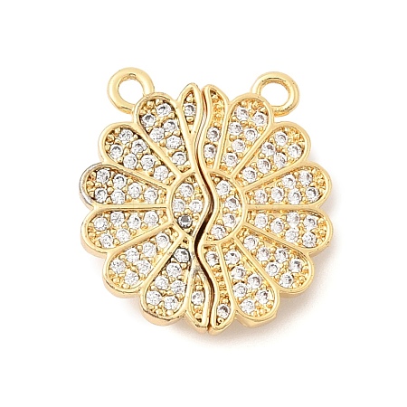Valentine's Day Brass Micro Pave Cubic Zirconia Split Pendants KK-H251-01C-G-1