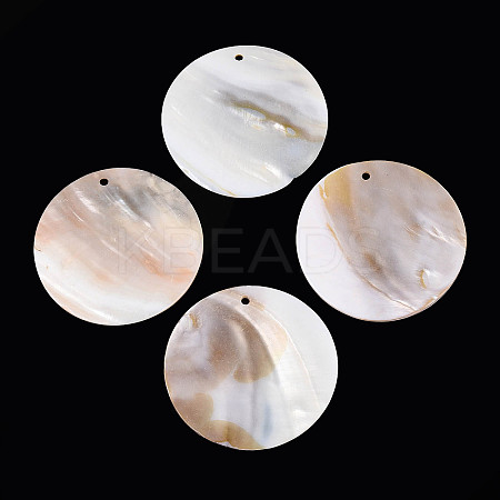 Natural Freshwater Shell Big Pendants SHEL-T020-39-1