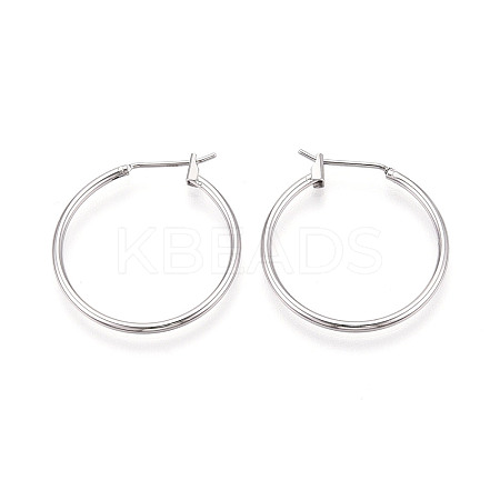 304 Stainless Steel Hoop Earrings EJEW-T048-25C-P-1