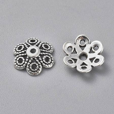 Tibetan Style Alloy Fancy Bead Caps TIBEB-LF10883YKG-AS-FF-1