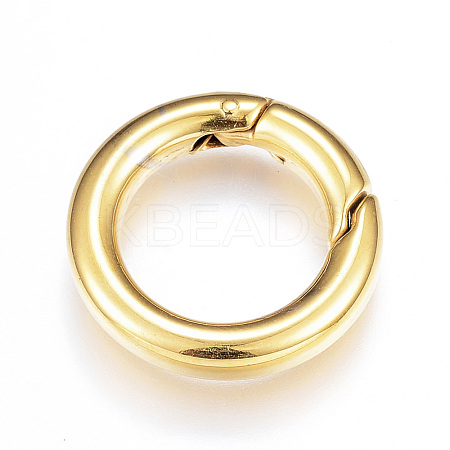 Ion Plating(IP) 201 Stainless Steel Spring Gate Rings STAS-G104-04G-1