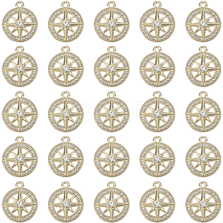 40Pcs Alloy Rhinestone Pendants FIND-SC0014-58G-1