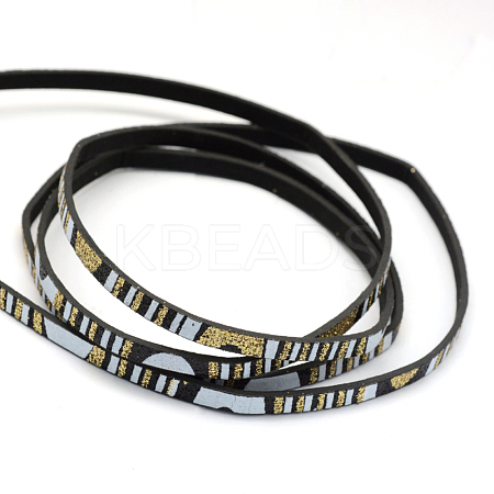 Imitation Leather Cords with Glitter Powder X-LC-R010-01D-1