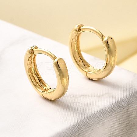 Rack Plating Ring Brass Hoop Earrings for Women EJEW-C125-09G-1