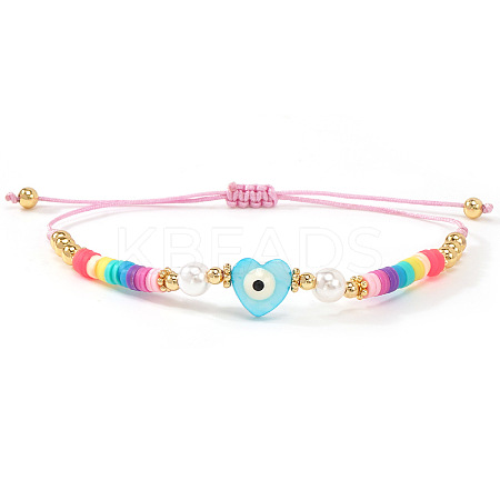 Resin & Brass Braided Bead Bracelets LW3639-2-1