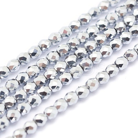 Electroplate Non-magnetic Synthetic Hematite Beads Strands G-L487-A-10-1