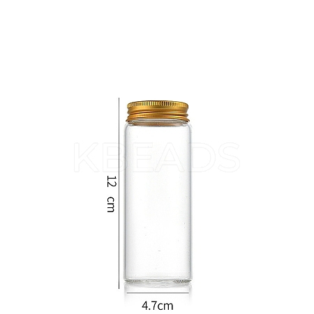 Column Glass Screw Top Bead Storage Tubes CON-WH0086-094G-02-1