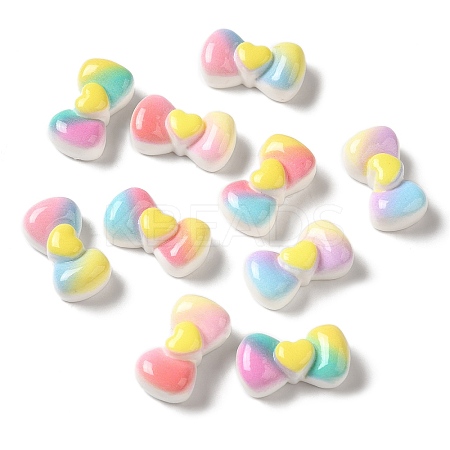 Gradient Color Opaque Resin Decoden Cabochons CRES-Z006-04-1