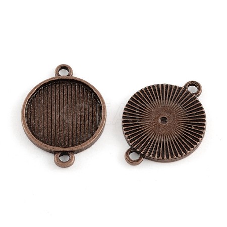 Tibetan Style Cabochon Connector Settings TIBE-A17990-R-FF-1