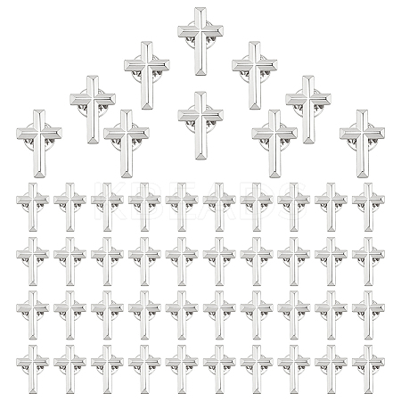 50Pcs Religion Corss Alloy Lapel Pin Backs JEWB-FH0002-50P-1