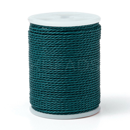 Round Waxed Polyester Cord YC-G006-01-1.0mm-35-1