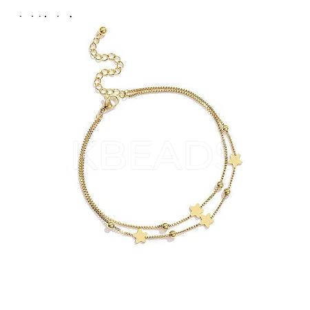 Stainless Steel Charm Anklets for Women WG18C2B-66-1