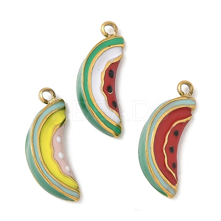 304 Stainless Steel Enamel Pendants STAS-K306-30G-1