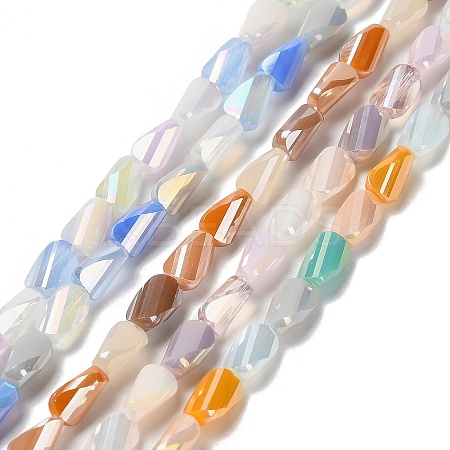 Electroplate Glass Beads Strands EGLA-P065-01A-1