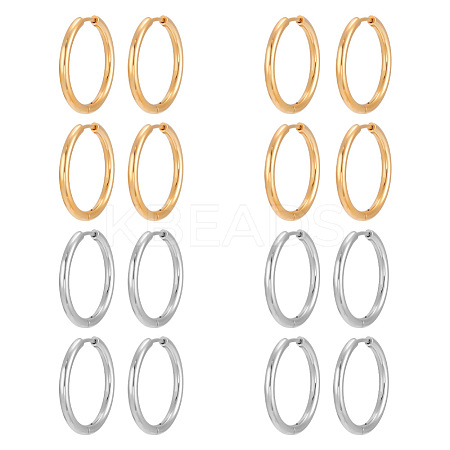 304 Stainless Steel Hoop Earrings EJEW-UN0001-06-1