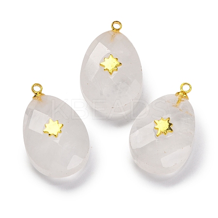 Natural Quartz Crystal Pendants G-B089-01G-02-1