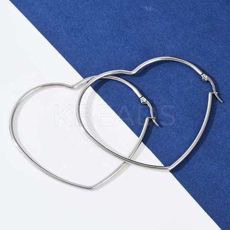 Tarnish Resistant 201 Stainless Steel Hoop Earrings EJEW-A052-11B-1