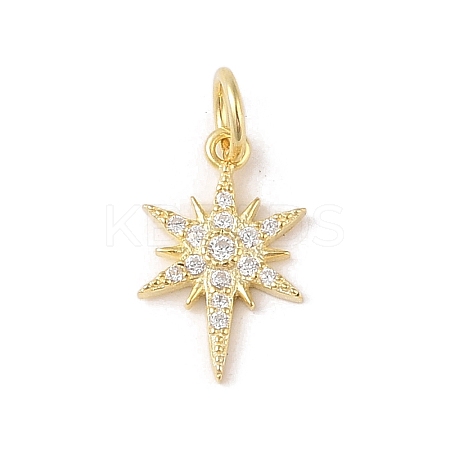 925 Sterling Silver Pave Clear Cubic Zirconia Star Charms STER-K181-01D-G-1