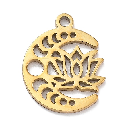 304 Stainless Steel Pendants STAS-R003-03G-01-1
