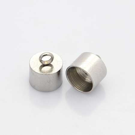Tarnish Resistant 304 Stainless Steel Cord Ends STAS-N034-02-1