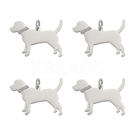 4Pcs 304 Stainless Steel Pendants STAS-FS0002-01A-1