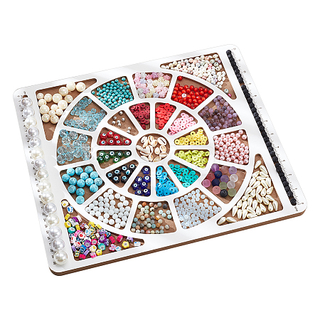 Wooden Bead Design Boards WOOD-WH0042-26D-1