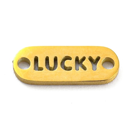 304 Stainless Steel Oval Connector Charms LS-STAS-Q306-01G-G-1