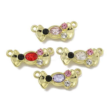 Rack Plating Alloy Rhinestone Pendants PALLOY-F312-15G-1