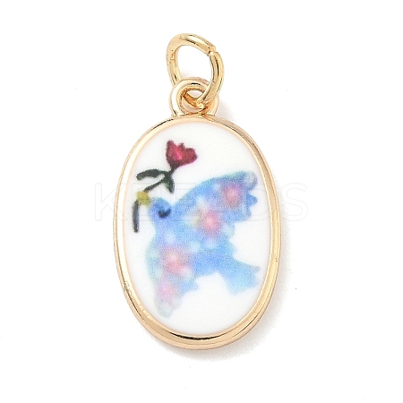 Printed Brass Pendants KK-D104-02B-G-1