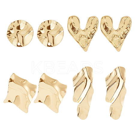 4 Pairs 4 Styles Alloy Stud Earrings EJEW-FI0001-61-1