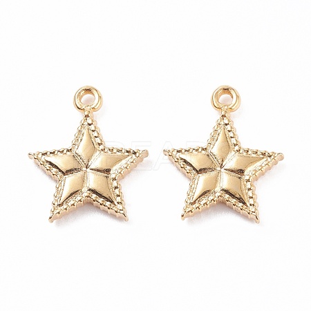 PVD Vacuum Plating 304 Stainless Steel Charms STAS-P279-47G-1