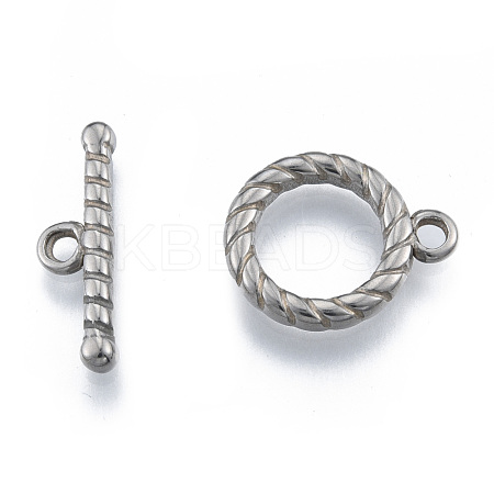 304 Stainless Steel Toggle Clasps STAS-N092-186-1