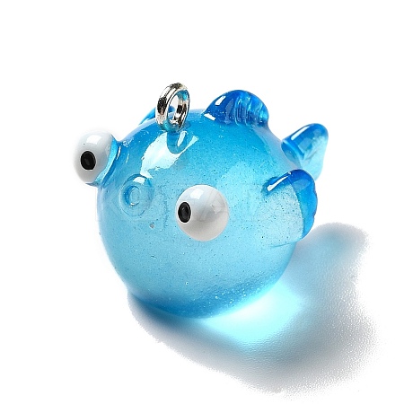 Marine Series Transparent Resin Pendants RESI-E031-02P-11-1
