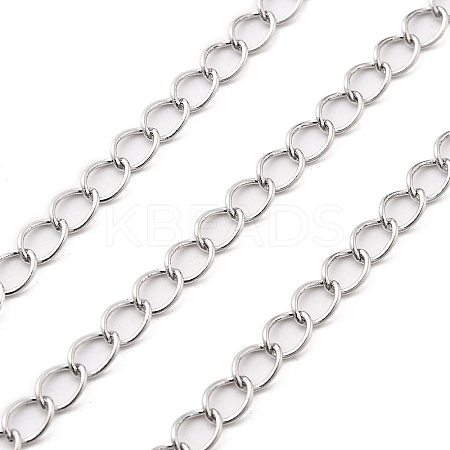 Brass Curb Chains KK-P304-02C-P-1