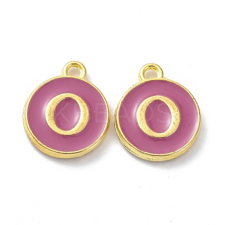 Golden Plated Alloy Enamel Charms ENAM-XCP0001-13O-1