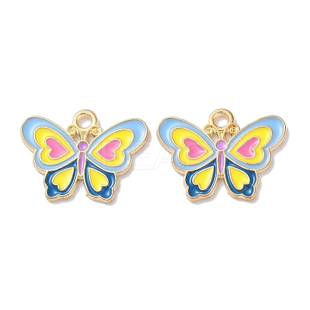 Alloy Enamel Pendants ENAM-O001-10C-G-1