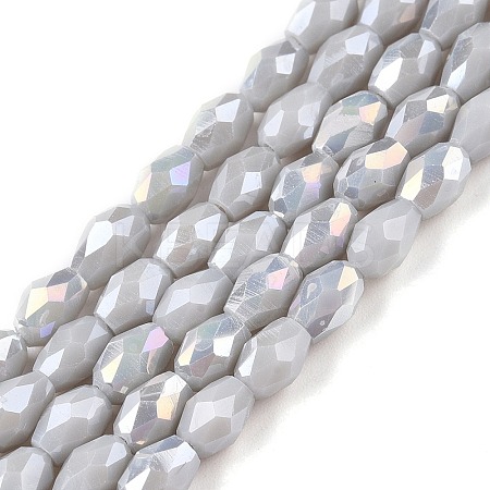 Opaque Solid Color Electroplate Glass Beads Strands LS-EGLA-N013-P4mm-B05-1