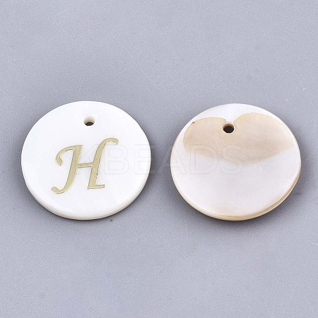Natural Freshwater Shell Pendants SHEL-N027-04H-1