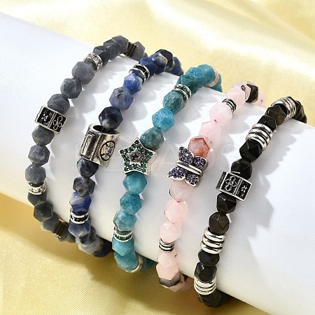 Brass Beaded Bracelets BJEW-Z094-03-1